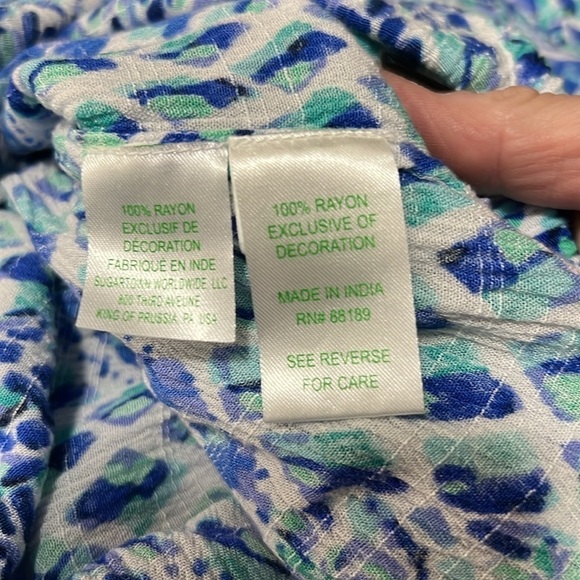 Lilly Pulitzer Beaded Tunic Top in Amelia Island Size L - Picture 9 of 11